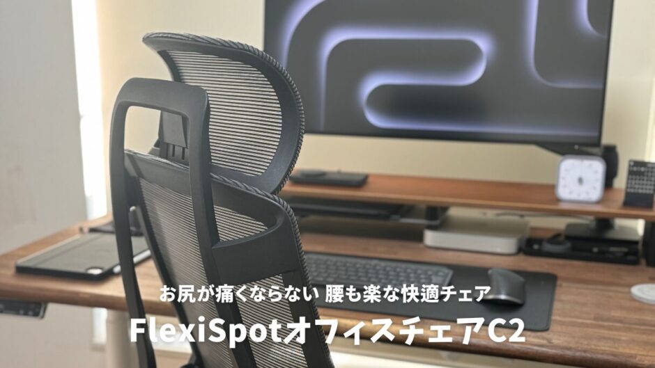 FlexiSpotオフィスチェアC2レビュー：お尻が痛くならない、腰も楽な快適チェア