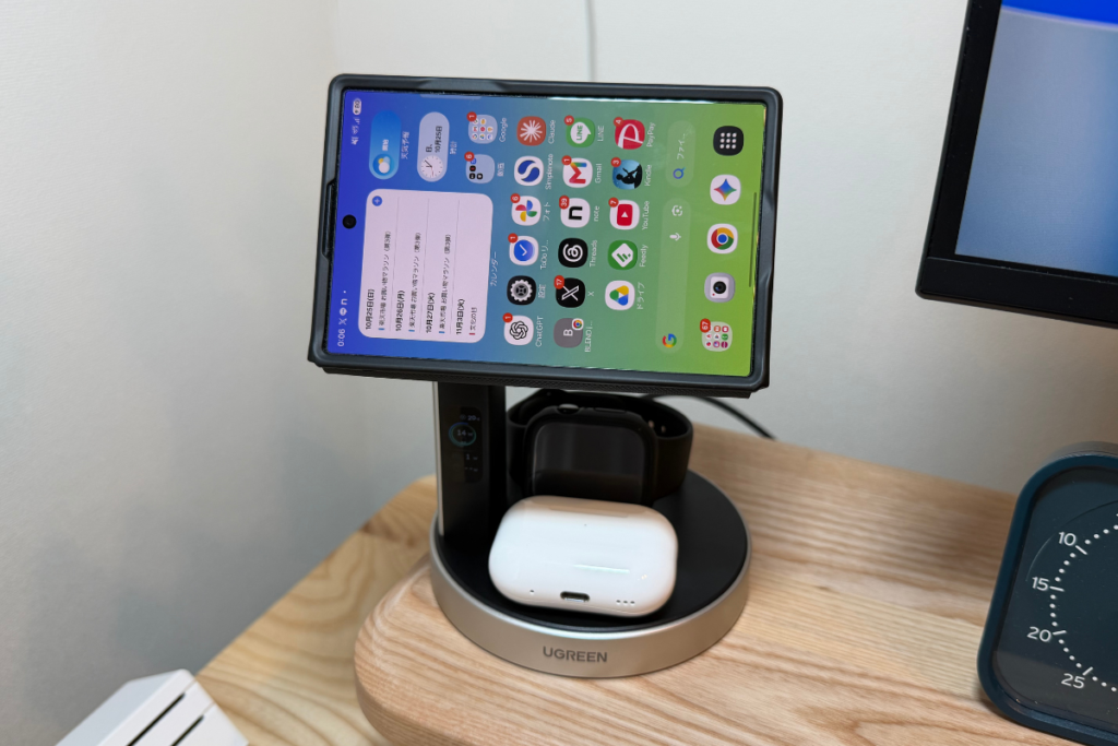 UGREEN MagFlow Pro 3-in-1 Qi2 25Wレビュー！有線をやめた理由は「冷えて速い」から