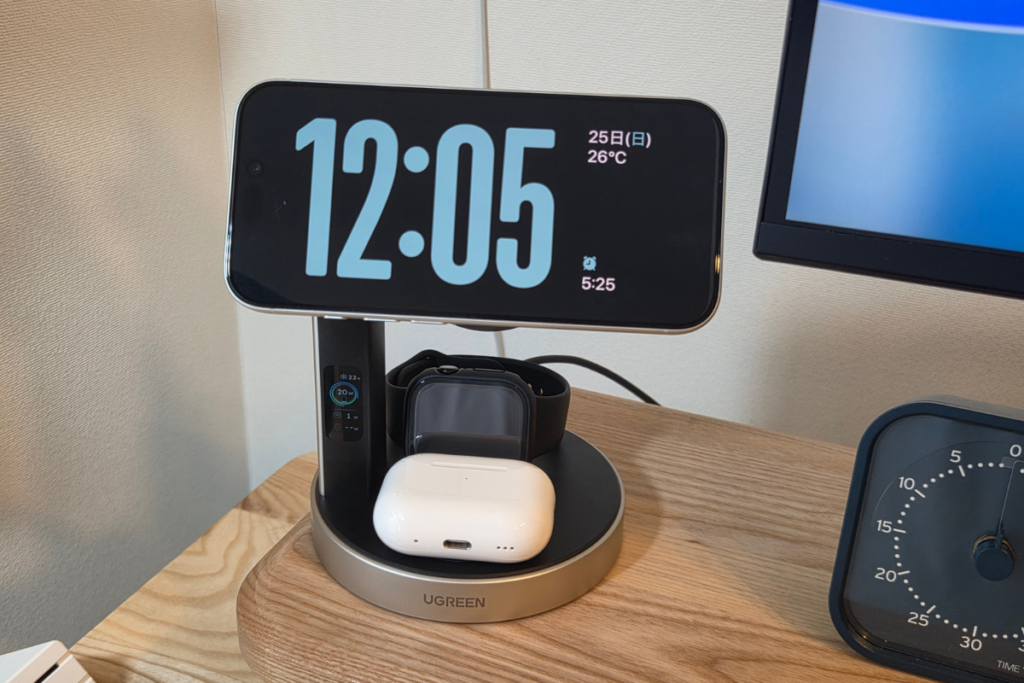 UGREEN MagFlow Pro 3-in-1 Qi2 25Wレビュー！有線をやめた理由は「冷えて速い」から