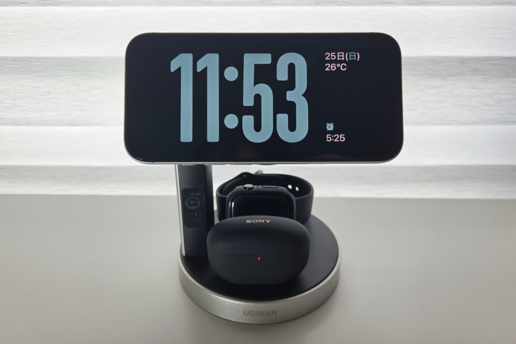 UGREEN MagFlow Pro 3-in-1 Qi2 25Wレビュー！有線をやめた理由は「冷えて速い」から